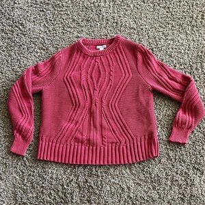 Amazon Essentials Rose Cable Knit Crewneck Sweater